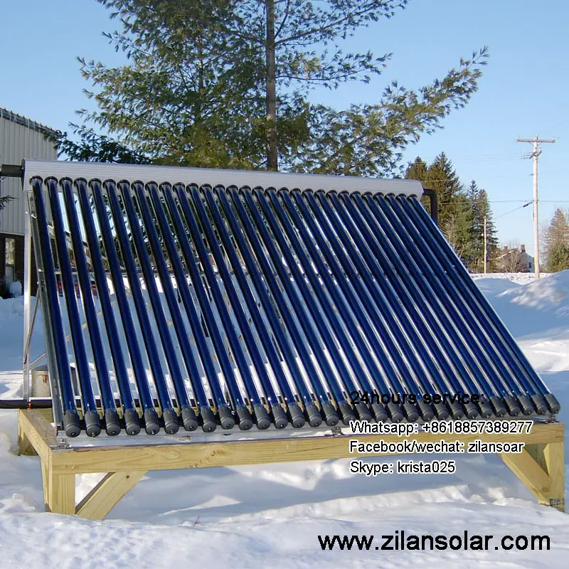 Colector térmico solar de tubo de calor con tres tubos de vacío solares