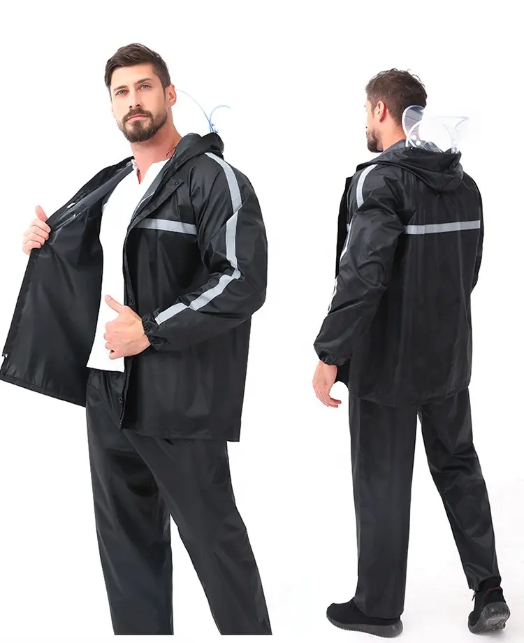 Desgaste resistente workwear protetora jaqueta calças reflexivo chuva terno para homens à prova d'água