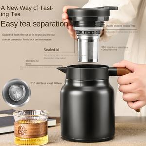 Bouilloire <span class=keywords><strong>isotherme</strong></span> en acier inoxydable 316 de grande capacité Thermos domestique portable Séparation de l'eau du thé Gobelets <span class=keywords><strong>Théière</strong></span> étouffante - Product Image 4