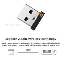 Récepteur Logitech Unifying Technologie sans fil 2.4 GHz Prise USB Compatible avec tous les appareils Logitech Unifying K780 M330 M720