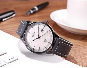 Reloj sencillo con calendario para mujer, elegante reloj informal con correa de cuero para parejas, reloj moderno resistente al agua para mujer - Product Image 6