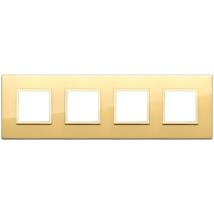 Polished Gold Wall <b>Switch</b> <b>Plate</b> 4 Gang 31mm Length 9.7cm Width 1.7cm Height - Product Image 1