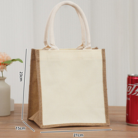 21*23*15cm Harga Pabrik Layanan Desain OEM Tas Jute Kustomisasi Cetak Gambar atau Logo Anda