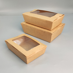 Dùng Một Lần Kraft Giấy Burger Hộp Phân Hủy Sinh Học Sinh Thái Thân Thiện Mang Bữa Ăn Bao Bì Với Khóa An Toàn Nắp - Product Image 2