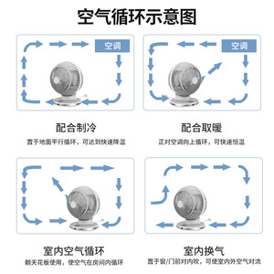 Smart Desk Fan With <b>Remote</b> <b>Control</b> 6M Range Air Circulator For Home Office Use - Product Image 4