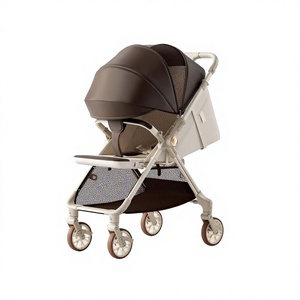 Cochecito <span class=keywords><strong>de</strong></span> Bebé Plegable <span class=keywords><strong>de</strong></span> Acero con Alto Contenido <span class=keywords><strong>de</strong></span> Carbono, con Frenos en las 4 Ruedas - Product Image 1