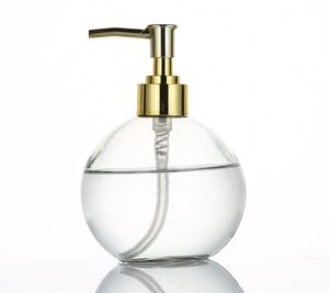 Bouteille en verre à boule ronde rechargeable de 400ML avec pompe de distribution de lotion <span class=keywords><strong>or</strong></span> argent pour l'utilisation de <span class=keywords><strong>savon</strong></span> de salle de bain de cuisine - Product Image 3