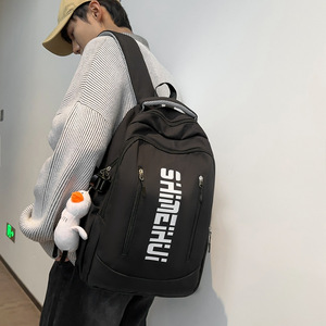 Shimeihui Student <b>Backpack</b> 18 In Large Capacity Unisex <b>School</b> Bag With Letter Printing Spring 2024 - Product Image 1