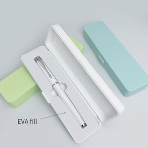 Estuche de plástico personalizable para bolígrafos, nuevo organizador de papelería de colores <span class=keywords><strong>pastel</strong></span> macarrón, logotipo personalizado para regalo escolar - Product Image 3