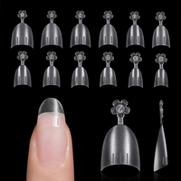 600 faux ongles courts en PMMA, demi-couverture, OEM, pointes en gel souple, pointes d'ongles en gel-X, fournisseur de manucure, ongles flexibles