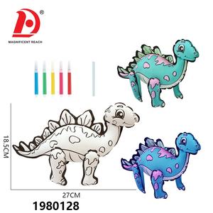 Художественная Веселая раскраска HUADA 2023, креативная сборка для малышей, мультяшное животное, надувная игрушка-динозавр, ручная роспись «сделай сам», игрушки для детей - Product Image 1