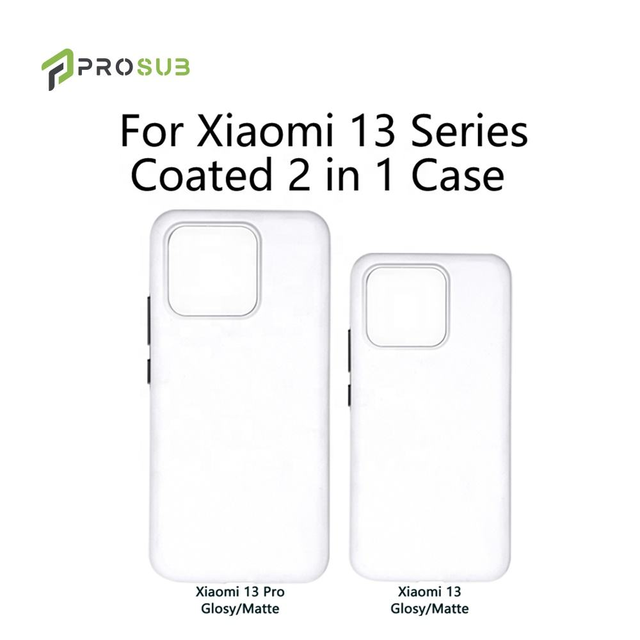 Prosub Sublimation Blank 3D 2 in 1 Tough Coated TPU+PC 360 Protection DIY Customization Phone Case for Xiaomi 13 Series