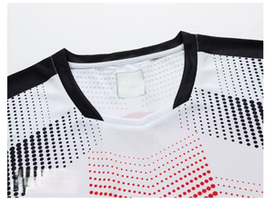 Maillot de badminton imprimé dégradé, haut de badminton respirant, équipement sportif, entraînement de tournoi, badminton quotidien, logo personnalisable - Product Image 5
