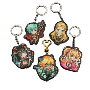 Pendentif personnalisé en acrylique transparent, style dessin animé, pour porte-clés, vente en gros - Product Image 3