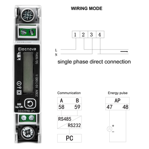 <span class=keywords><strong>Compteur</strong></span> d'énergie numérique certifié MID monté sur rail DIN RS485 100A <span class=keywords><strong>kwh</strong></span> - Product Image 4