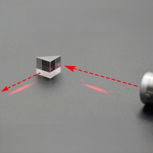 Right -angle Reflective Prism 10mm Diagonal Aluminum Film Inside and Outside Reflection Triangular Prism