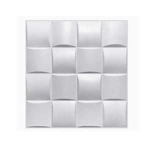 Pannello Murale <span class=keywords><strong>3D</strong></span> in PVC Bianco Moderno Geometrico Alternativa al Marmo 30x30 50x50cm per Soggiorno - Produzione 2026 - Product Image 4