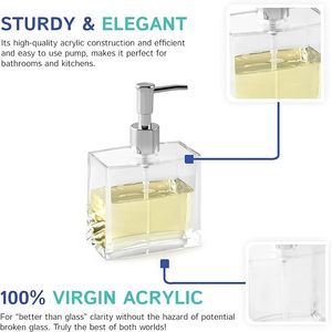 Distributeur de savon émulsion acrylique Savon pour les mains Savon liquide <span class=keywords><strong>Lotion</strong></span> aromathérapie nettoyante <span class=keywords><strong>maison</strong></span> Convient pour la salle de bain Cuisine - Product Image 6