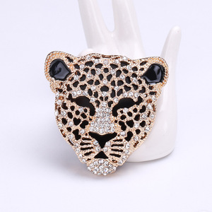 Retro Leopard Head Trâm Pin Với Pha Lê Rhinestone Và Mạ Vàng Hợp Kim Cho Đám Cưới Đảng Engagement Hoặc Quà Tặng - Product Image 3