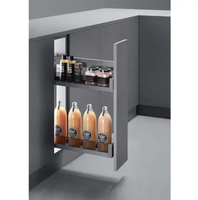 Organisateur de tiroirs coulissants en verre moderne pour cuisine, panier coulissant hydraulique modulaire pour armoire de rangement