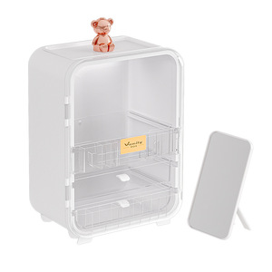 Cosmetic Storage Box With Drawers Large Capacity Desktop Organizer For Lipstick Skincare Products - Product Image 4