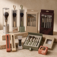 Kit de pinceaux professionnels, emballage personnalisé en carton imprimé avec insert produit pour la vente au détail de produits de beauté, vente en gros, fournisseur OEM ODM