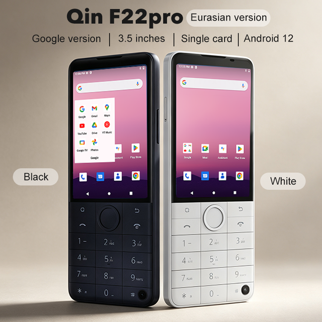 Qin F22 Pro 64GB - 4G Keyboard Phone,3.5 Inches Touchscreen + Physical Buttons,Single SIM,Support Google Play