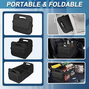 Multipurpose Foldable <b>Car</b> Storage With 6 Pockets Waterproof Polyester Trunk <b>Organizer</b> for <b>Car</b>/SUV - Product Image 3