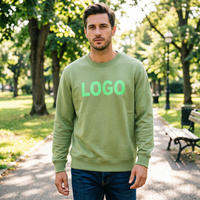 Sweat-shirt à col rond pour homme, sportswear athlétique, broderie 3D, 100% coton, logo personnalisé
