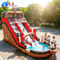 Toboggan aquatique gonflable en PVC de qualité commerciale, aire de jeux aquatique gonflable pour enfants