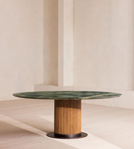 Newstar Chất lượng cao đá tự nhiên tỉ mỉ Crafted màu xanh lá cây Bền phong cách Vòng đá cẩm thạch bàn ăn - Product Image 4