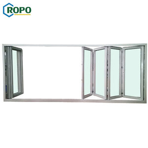<span class=keywords><strong>ROPO</strong></span> Australia Estándar Balcón Acordeón Temper Glass UPVC Marco Puerta Plegable - Product Image 5