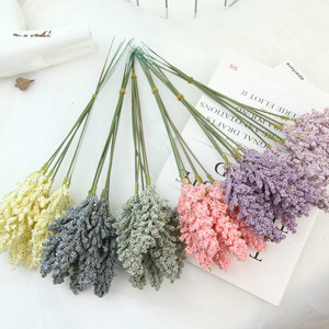 Meilleures ventes 2026 : Bouquet de fleurs en mousse couleur macaron motif épi de blé, style pastoral, accessoires végétaux pour arrangements floraux - Product Image 4