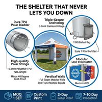 Tente gonflable hermétique Sealed Air avec vessie en TPU, certifiée anti-vent, impression personnalisée, paroi modulaire