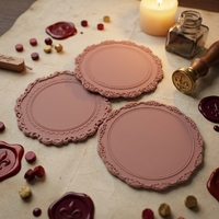 Tapis en silicone vintage pour sceau de cire, rond, décoratif, antiadhésif, outil de démoulage pour tampon de cire