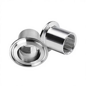 Raccord de tuyauterie sanitaire haute pression en acier inoxydable à surface lisse, forgé, avec raccord femelle à trois colliers pour l'alimentation - Product Image 5