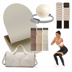 महिलाओं के लिए कस्टम लोगो थोक योग गुलाबी खिंचाव के कपड़े प्रतिरोध बैंड, पाइलेट्स किट के साथ रिंग - Product Image 1