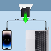 Nouveaux produits technologiques, prise murale AU, chargeur rapide double USB-C PD3.1 140W au nitrure de gallium pour iPhone, Apple Macbook, téléphone portable, ordinateur portable