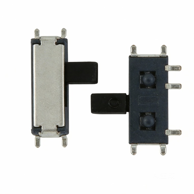 HM HM-MSK-13C01-8p SPDT 2 Position SMD Mini Slide Switch Iron Material 7 Pin Terminal 0.5A IP11 for 250V Telecommunication Use