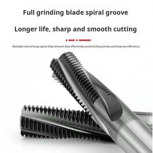 Fraise à fileter à 4 cannelures, à dents pleines, en carbure de tungstène massif, marque ZY/OEM, HRC65 pour le filetage de l'acier, OEM/ODM Nano - Product Image 5