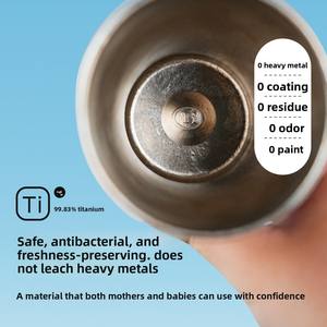 Mug à café, mug à bière et tasse à eau légers à double paroi en titane pur isolé sous vide à large ouverture Lavida - Product Image 2