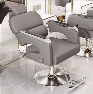 Modern Black <b>Leather</b> Hairdressing Chair Recliner Chair Large Hydraulic Pump Barber Chair Hair Cutting Chair Salon Furniture - Product Image 3