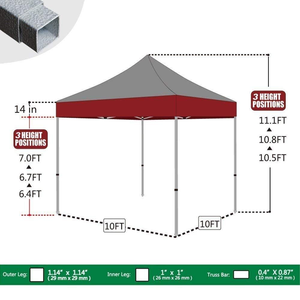 10X10 Ft Groothandel Opvouwbare Luifel Tent Trade Show Pop Up Tuinhuisje Tent Voor Evenementen - Product Image 2