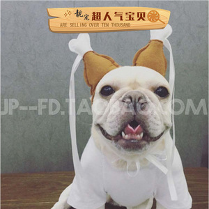 En gros, Bandeau 'Petit Dragon Girl' motif 'Auntie Chicken Leg', Accessoires amusants pour fêtes de mariage, Coiffe pour animaux de compagnie motif 'Auntie Chicken Leg' pour chats et chiens - Product Image 5