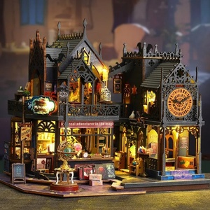 Dropshipping hadiah Holo kota ajaib buatan tangan DIY mainan rakitan tiga dimensi miniatur rumah Model Desktop ornamen - Product Image 6