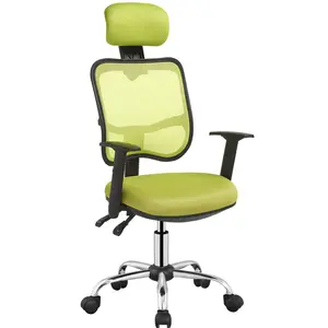绿色商用网状靠背办公椅升降旋转电脑会议椅家庭学习写字台