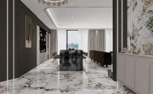 Carreaux <span class=keywords><strong>de</strong></span> céramique en porcelaine plaqués or <span class=keywords><strong>de</strong></span> luxe moderne, antidérapants, design imitation marbre, 60x120cm, haute qualité, sortie d'usine - Product Image 4