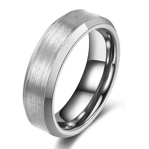 Tungsten Steel Couple Ring 4mm 6mm 8mm <b>Brushed</b> Finish Wedding Band Unisex Jewelry - Product Image 5