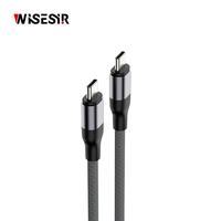 Câble de charge rapide PD 60W WISESIR, durable et de haute qualité, câble de données double type-C en alliage d'aluminium 3A pour appareil photo, téléphone, ordinateur portable