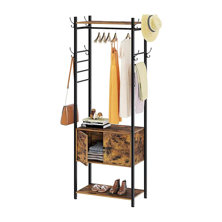 Hot Selling Good Quality Hallway Free Stand Modern Hanging Solid Wooden Coat Rack Coat And Bag Hanger Stand